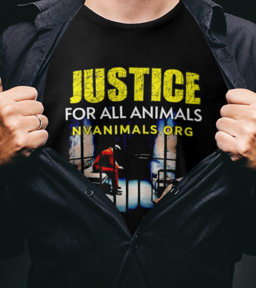 Justice For All Animals NVAnimals.org Compassion Awareness T-Shirt