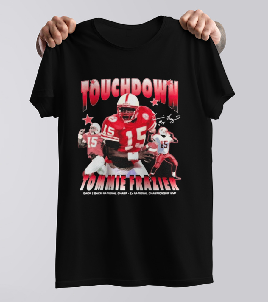 Touchdown Tommie Frazier 1995 Ncaa Championship Nebraska Football T-Shirt