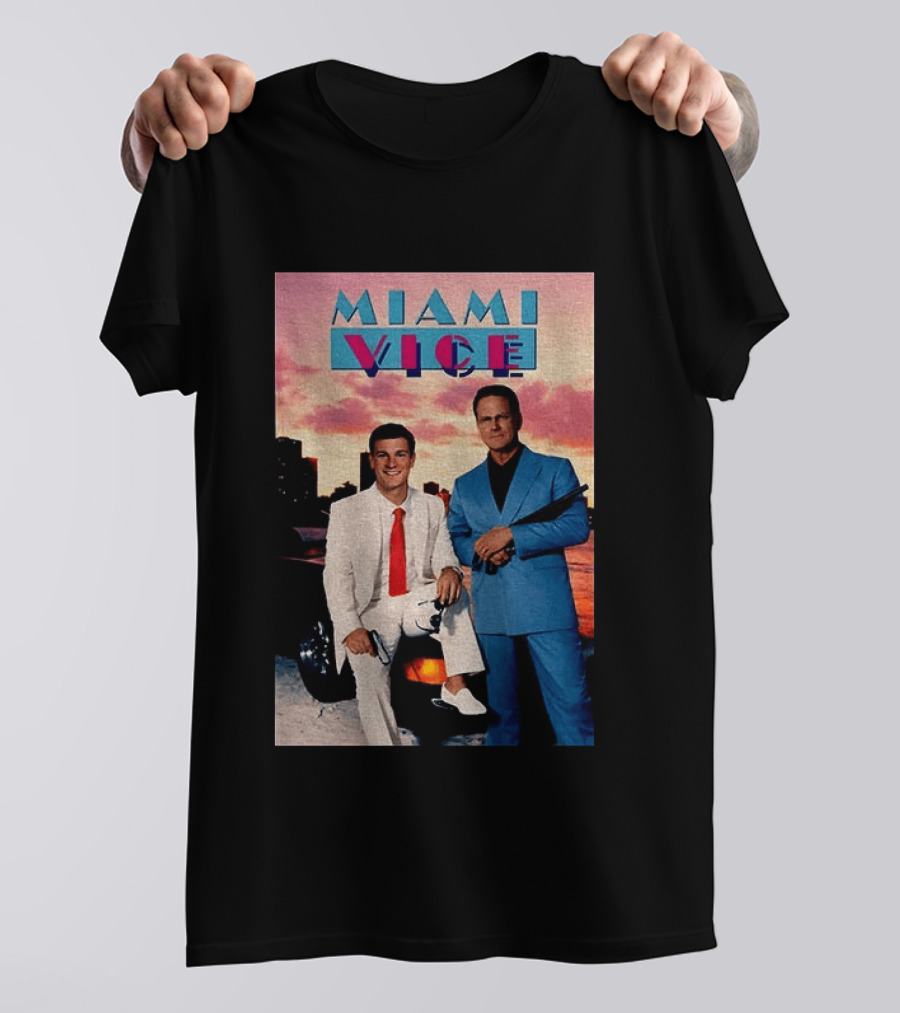 Miami Vice Indiana Hoosiers Football Fernando Mendoza Curt Cignetti T-Shirt