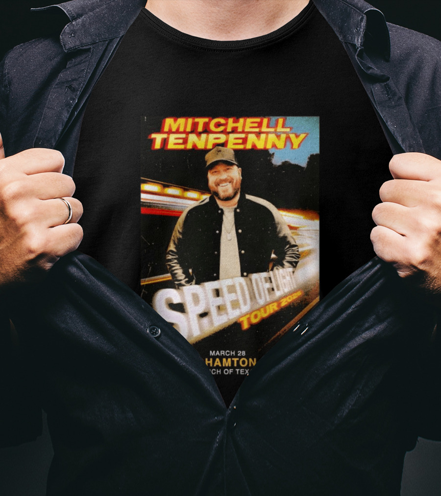 Mitchell Tenpenny Speed Of Light Tour 2026 Binghamton NY March 28 Touch Of Texas T-Shirt