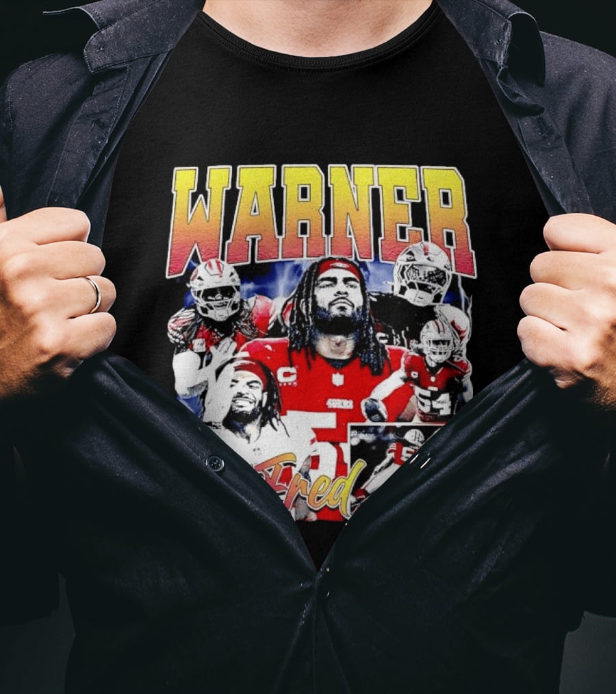 Fred Warner San Francisco Football Collage T-Shirt