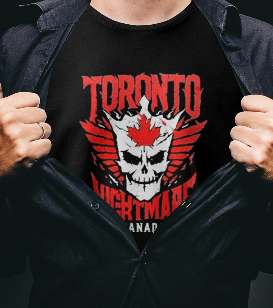 Cody Rhodes Toronto Nightmare Canada Maple Leaf Skull Wings T-Shirt