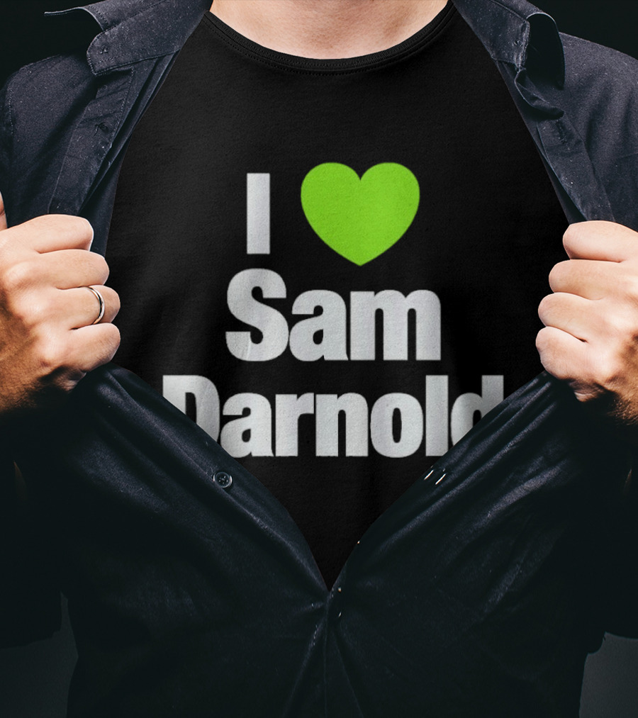 I Heart Sam Darnold Green Heart T-Shirt