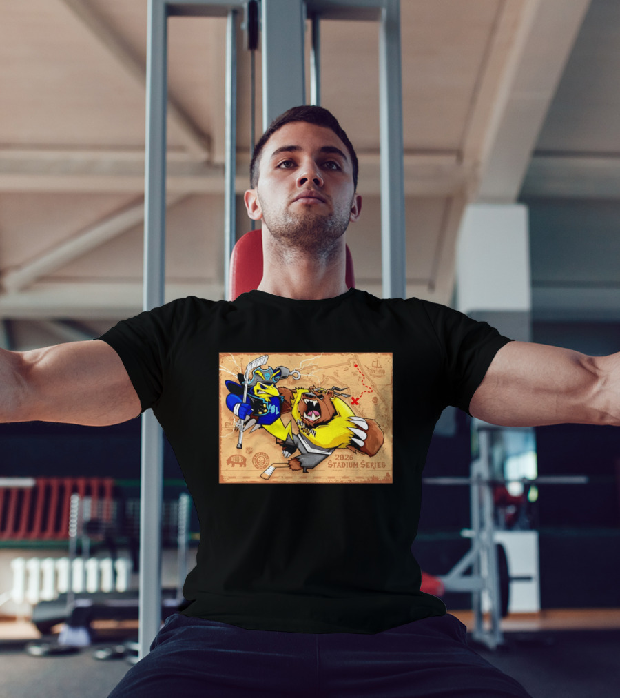 Tampa Bay Lightning Vs Boston Bruins 2026 Stadium Series Tampa Florida Map T-Shirt