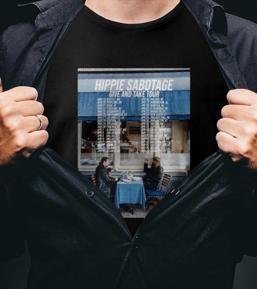 Hippie Sabotage Give And Take Tour 2026 Dates And Cities T-Shirt