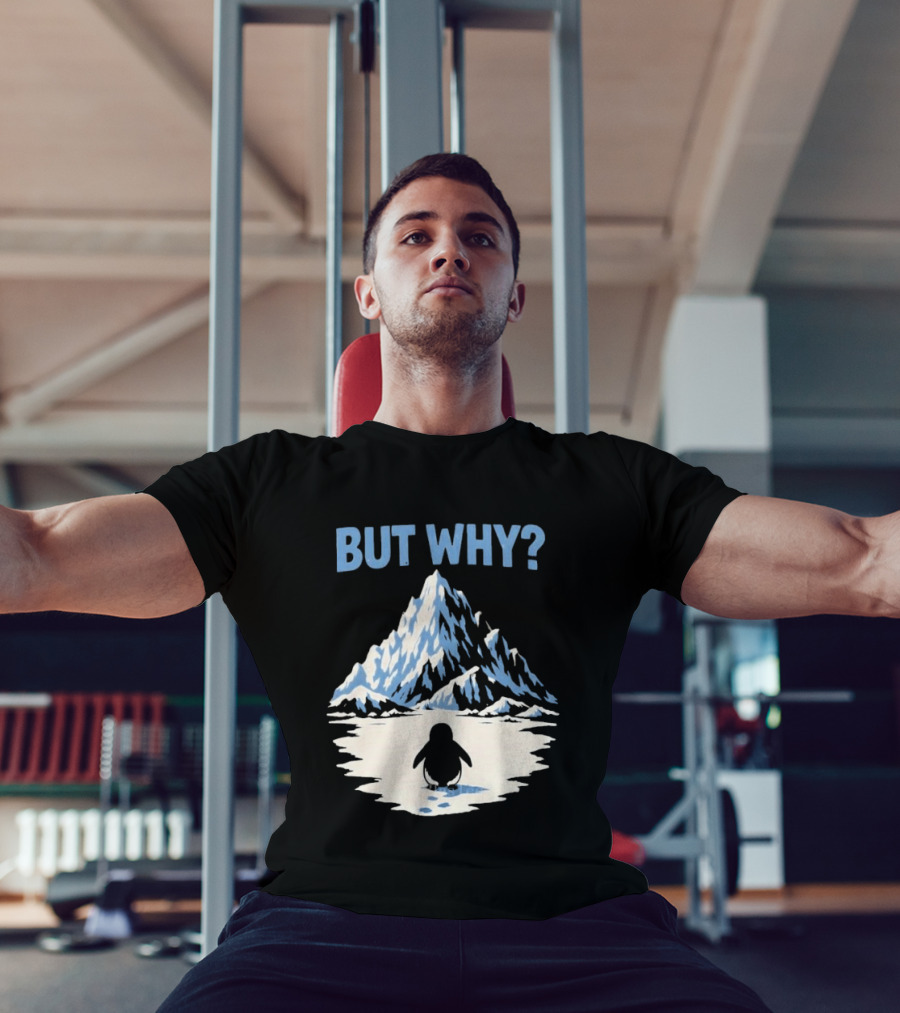 Why Penguin Snow Mountain Reflection T-Shirt