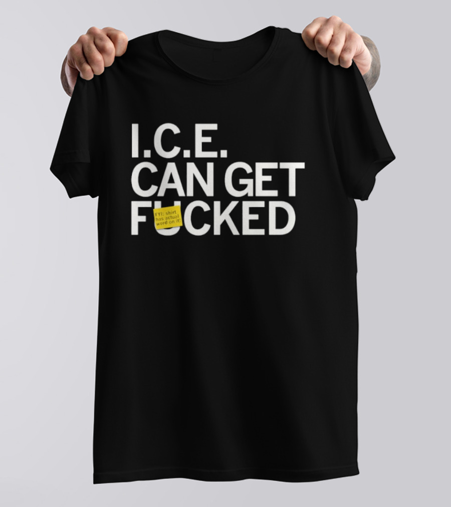 I.C.E. Can Get F Cked Yellow Censored Block T-Shirt