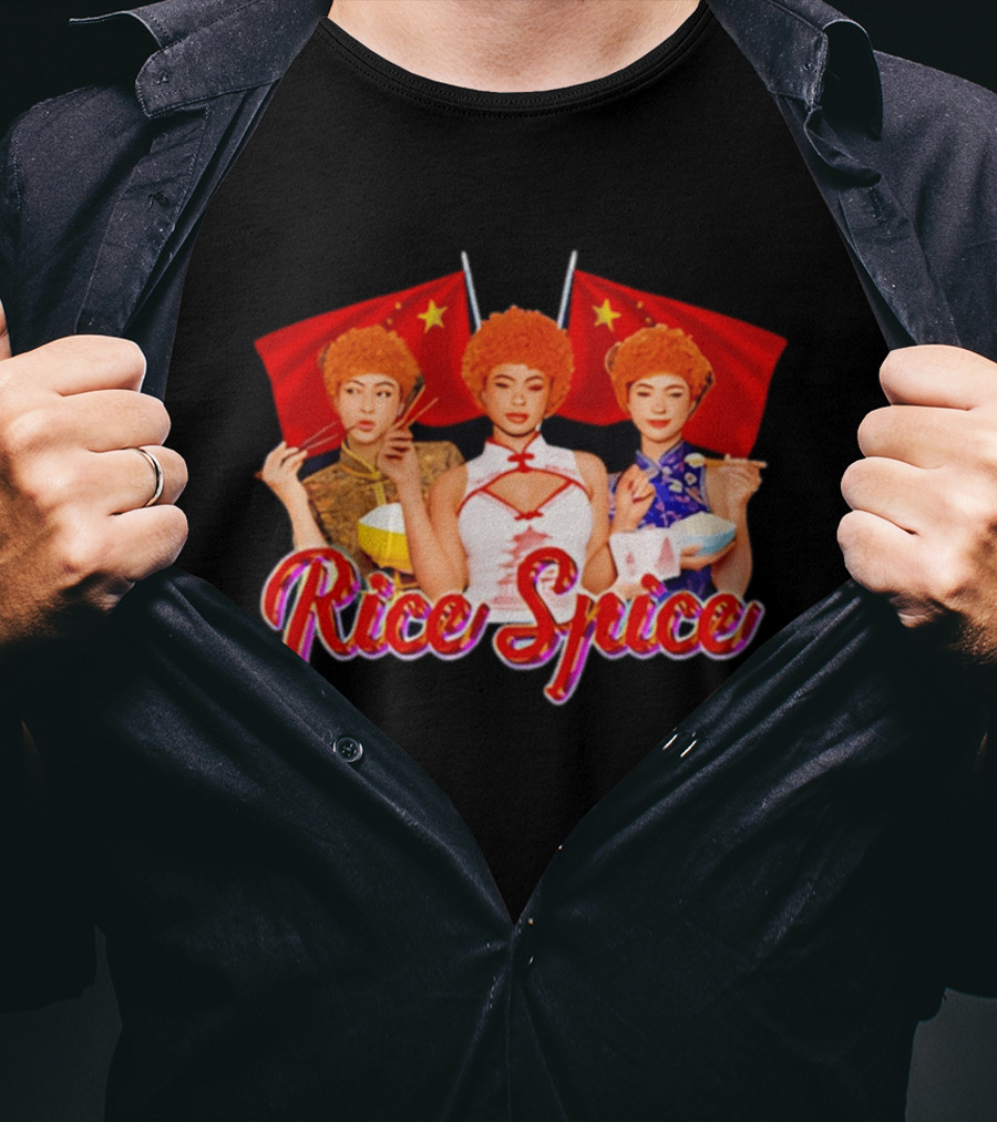 China Rice Spice Trio With Flags And Traditional Attire T-Shirt