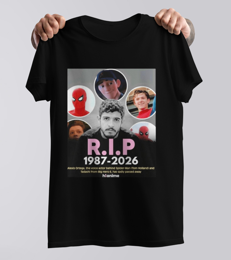 RIP Alexis Ortega 1987 2026 Voice Of Spider Man And Tadashi T-Shirt