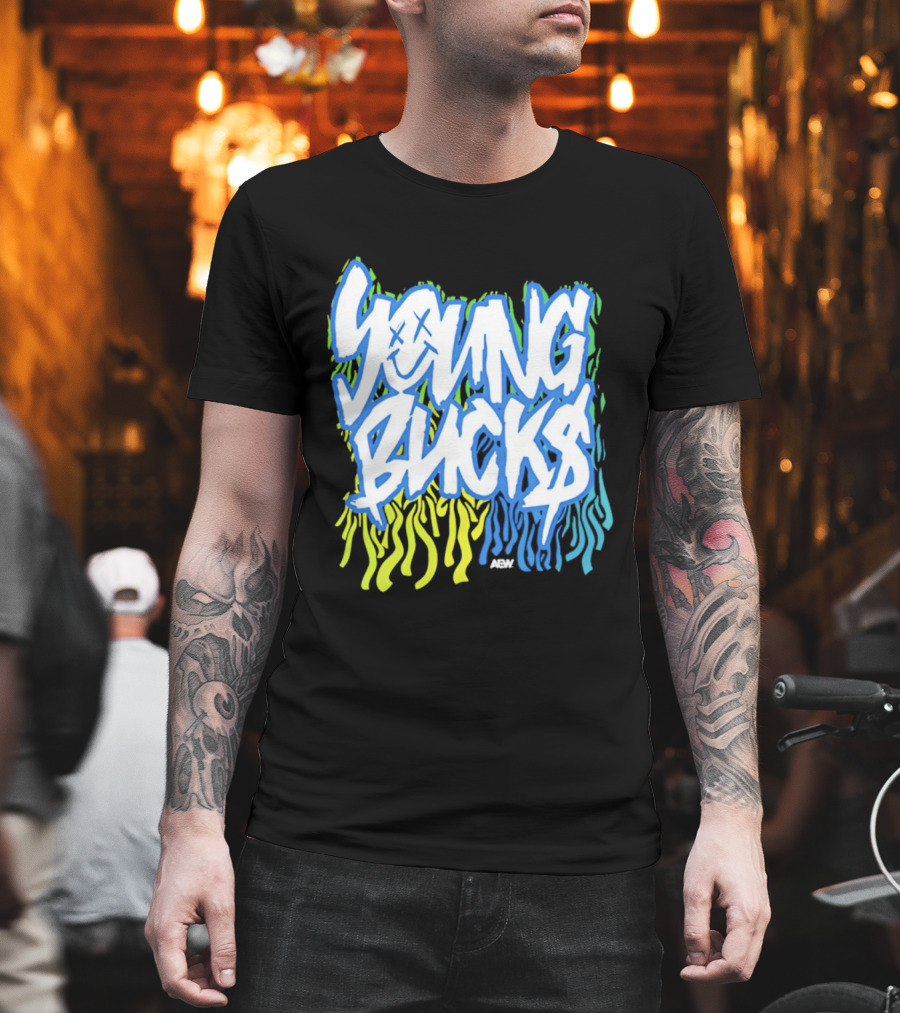 Young Bucks The Party's Back Neon Graffiti T-Shirt