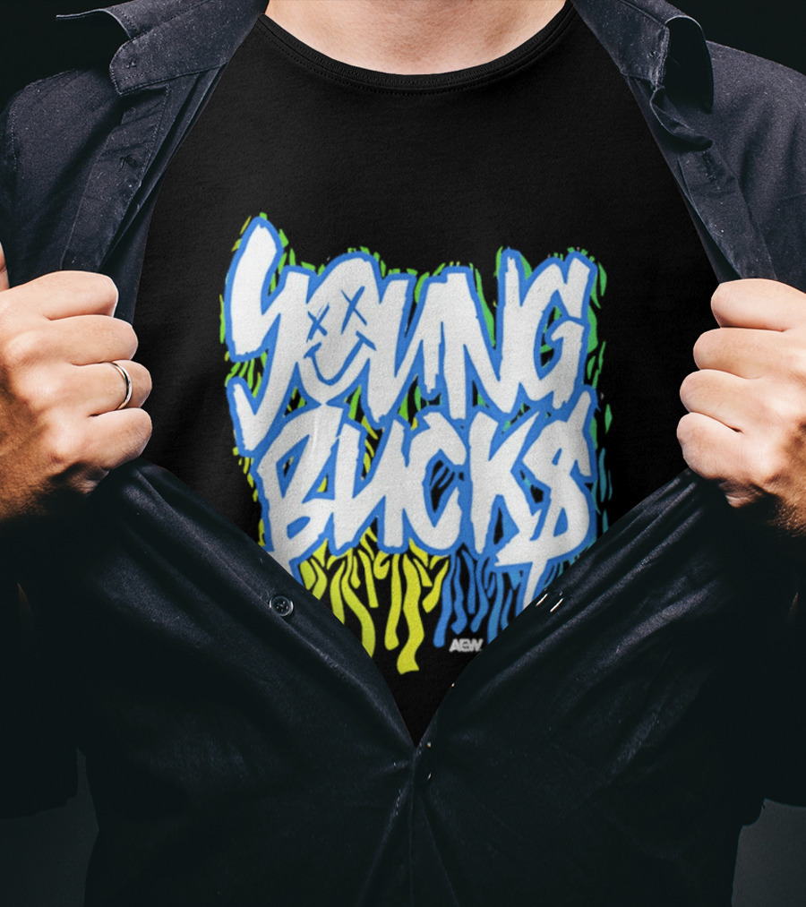 Young Bucks The Party's Back Neon Graffiti T-Shirt