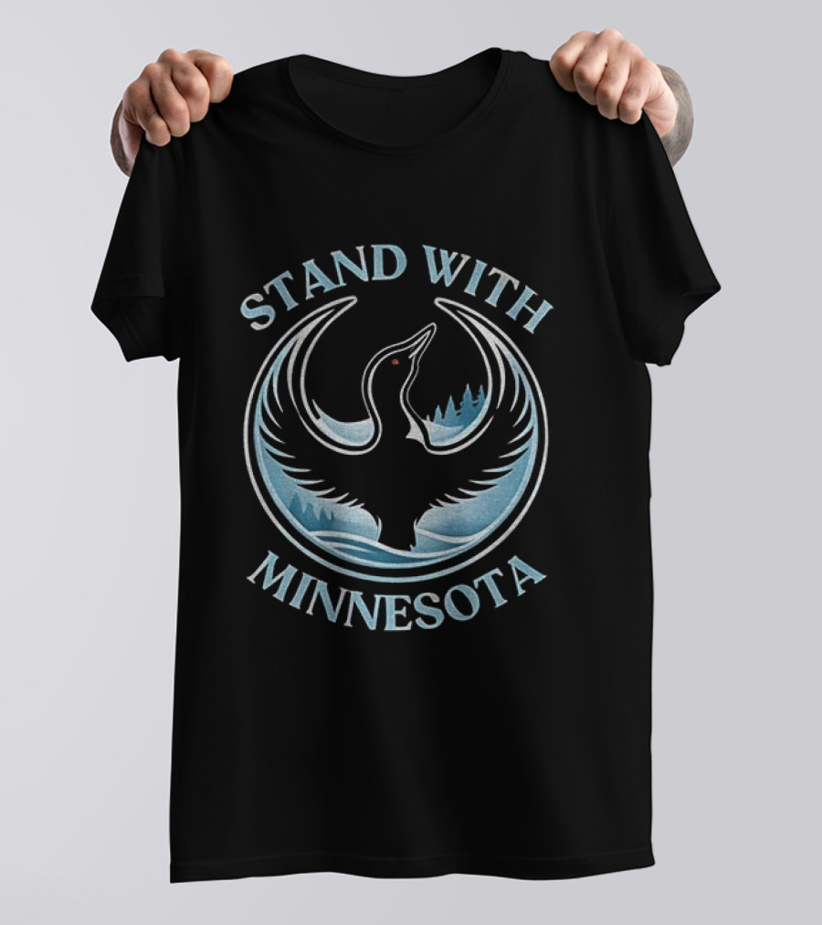 Stand With Minnesota Loon Rebel Alliance State Bird T-Shirt