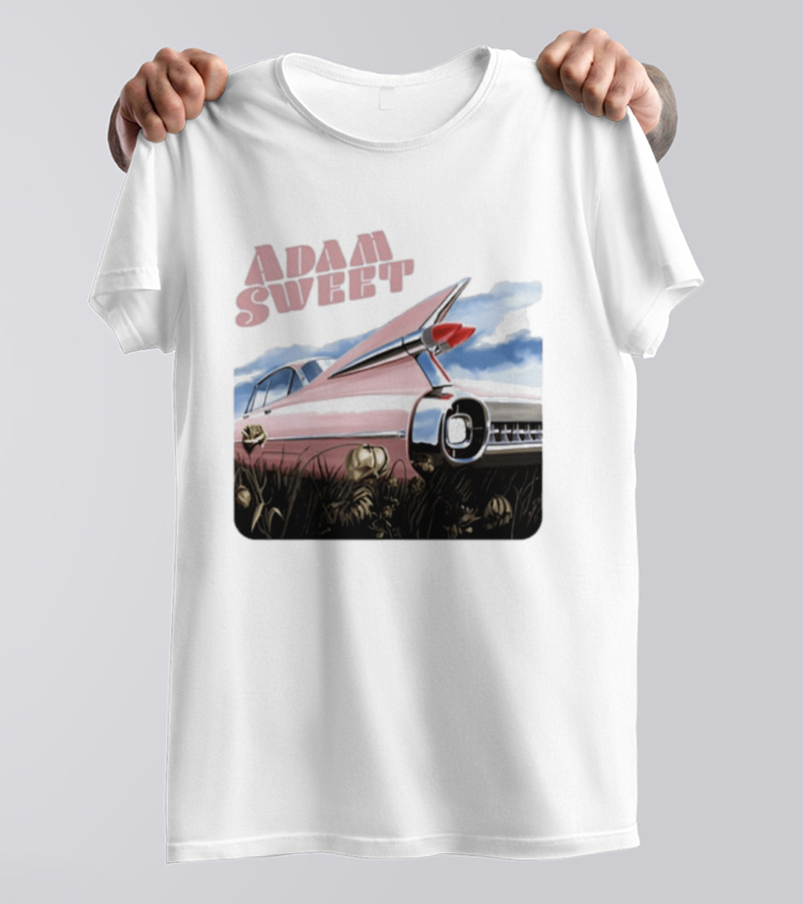Adam Sweet Pink Cadillac Flowers Nostalgia T-Shirt