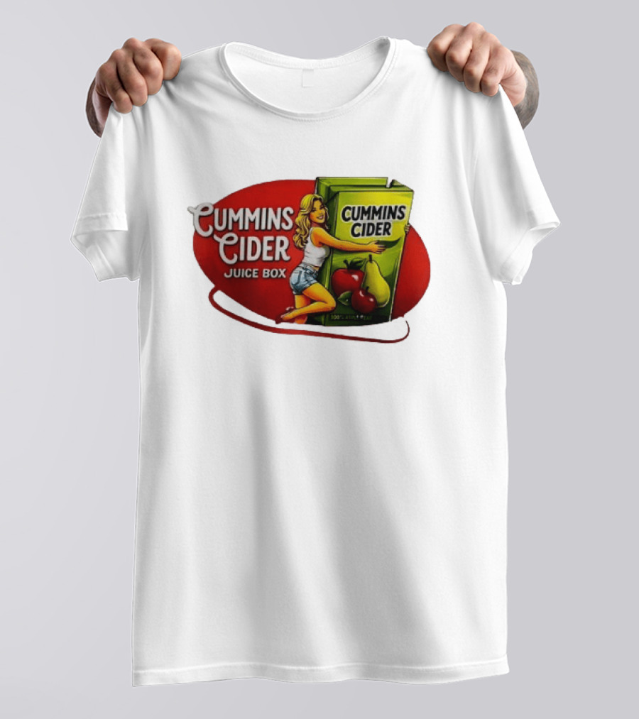 Cummins Cider Juice Box Vintage Style 100% Pear And Apple Drink T-Shirt