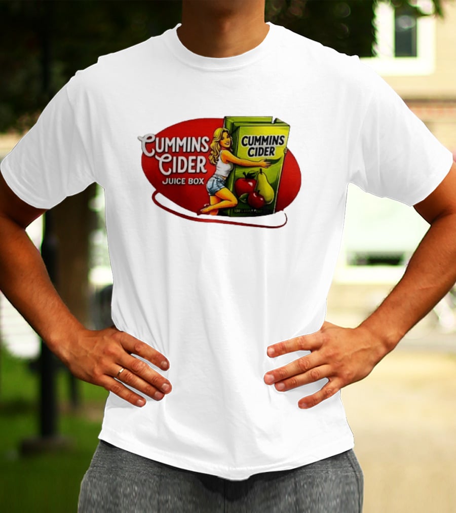 Cummins Cider Juice Box Vintage Style 100% Pear And Apple Drink T-Shirt