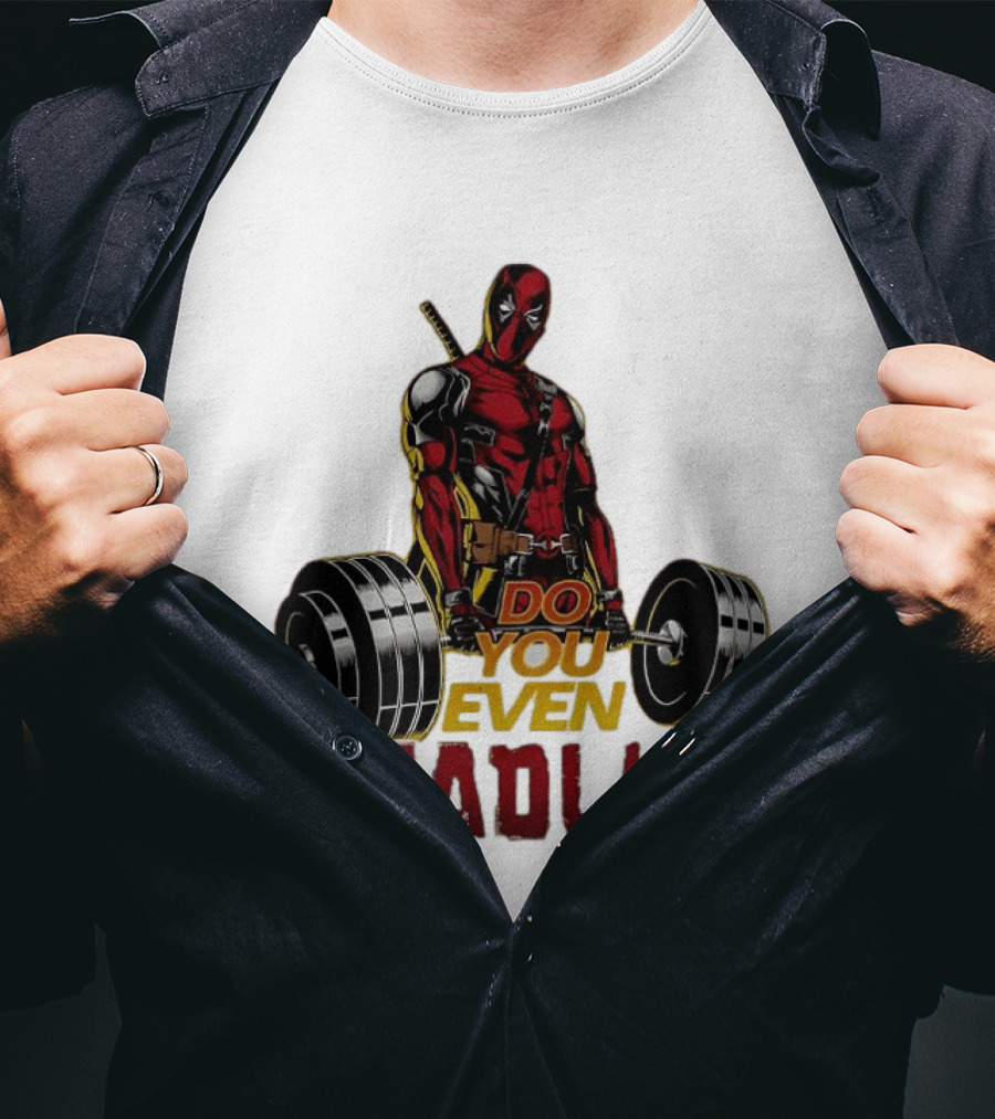 Deadpool Do You Even Deadlift Fitness Motivation Comic Character Workout T-Shirt