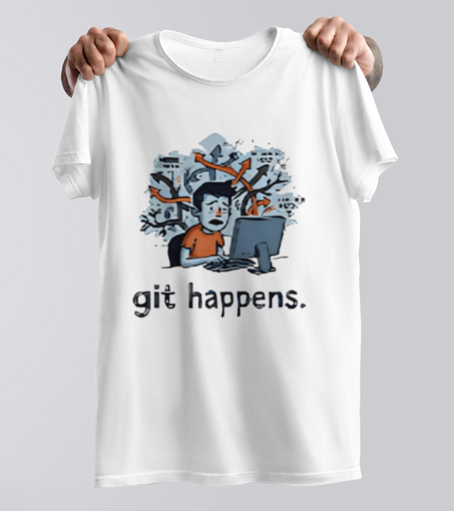 Git Happens Funny Office Staff Programmer Humor T-Shirt