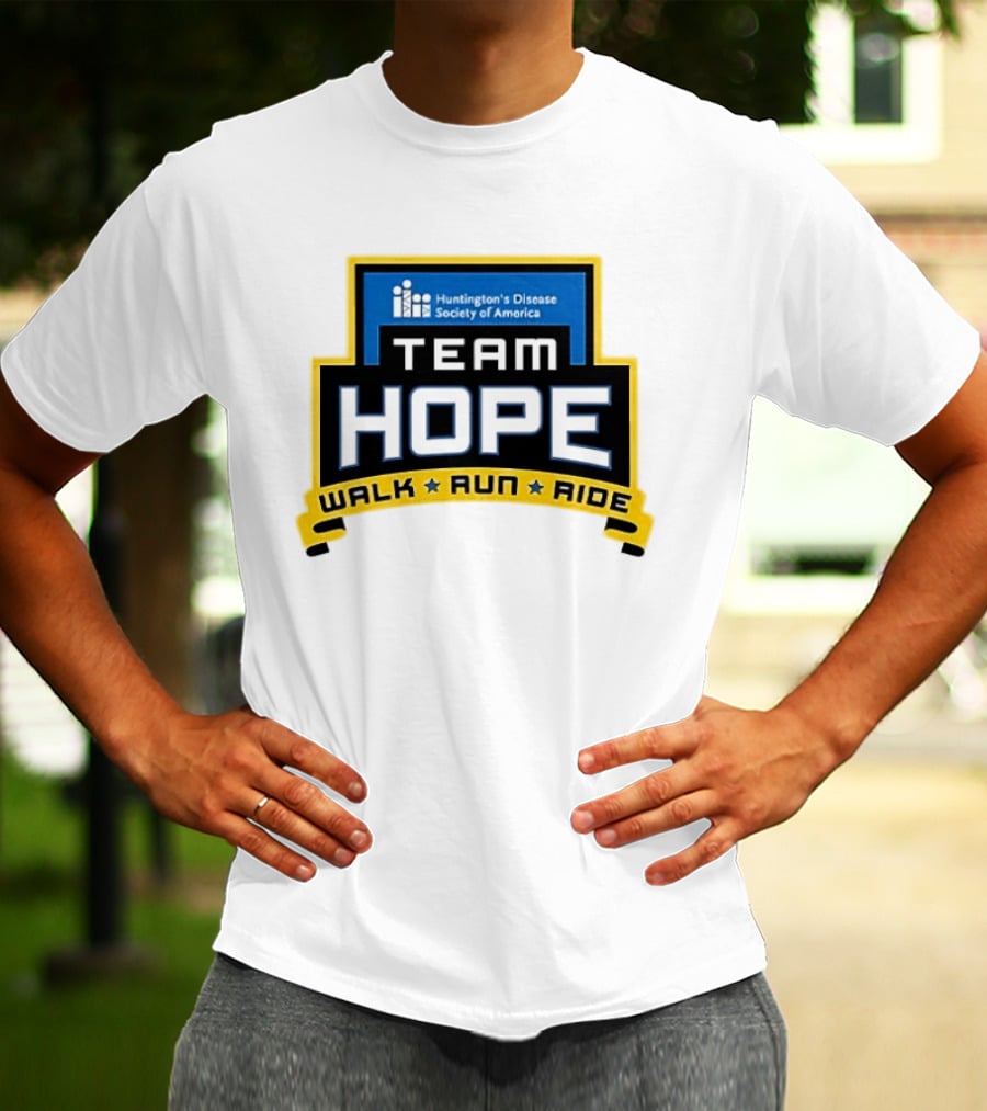 Team Hope Walk Run Ride Huntington's Disease Society Of America T-Shirt