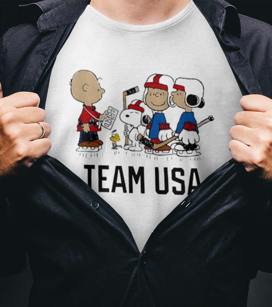 Team USA Peanuts Hockey Outerstuff Collaboration T-Shirt