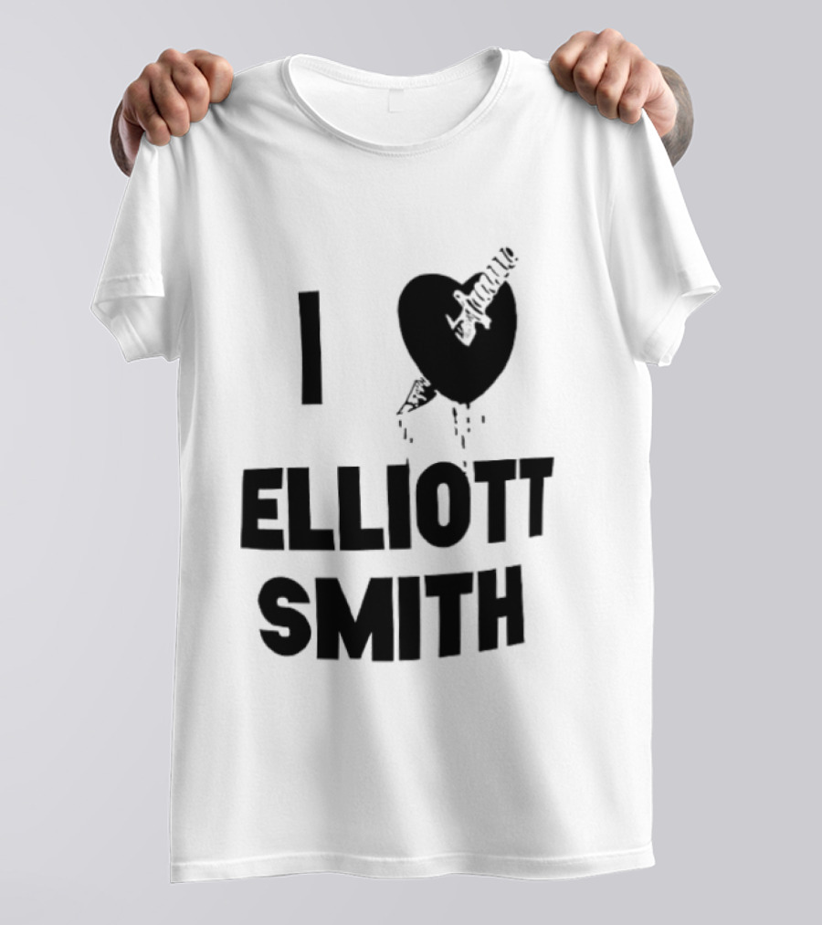 I Heart Elliott Smith Guitar Heart T-Shirt