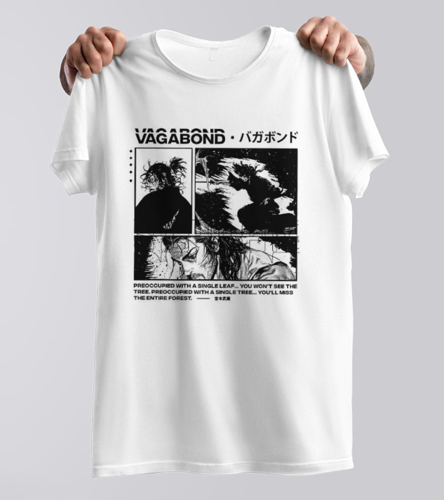 Vagabond Anime Manga Single Leaf T-Shirt