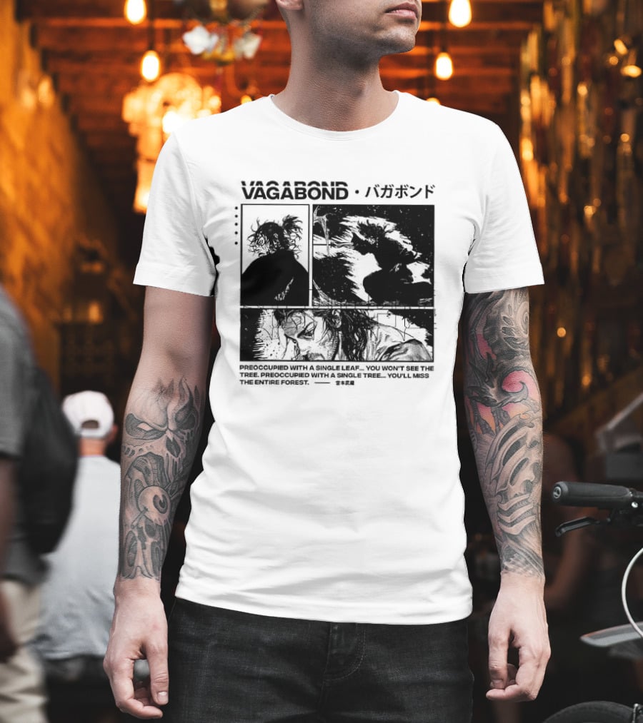 Vagabond Anime Manga Single Leaf T-Shirt