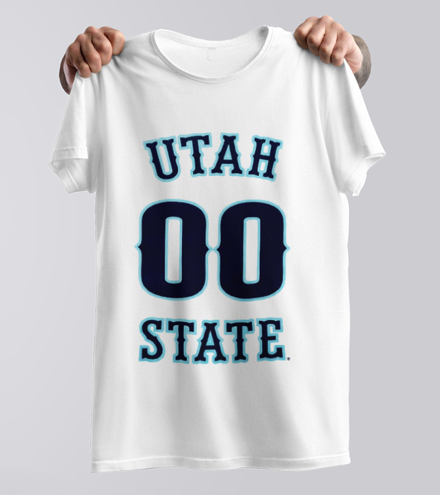 Utah State 00 Number Basketball T-Shirt