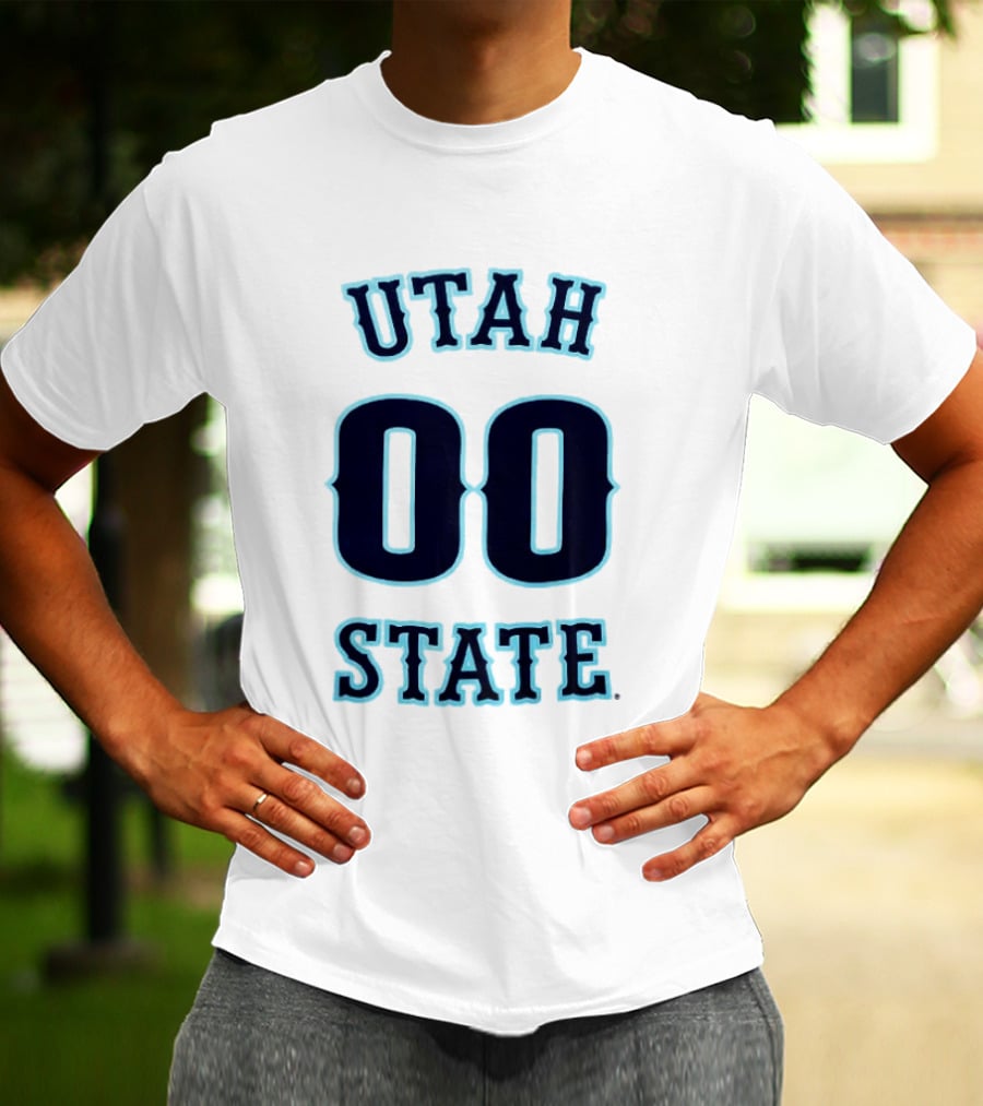 Utah State 00 Number Basketball T-Shirt