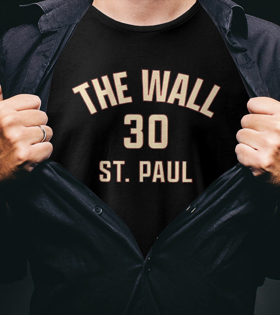 Jesper Wallstedt Minnesota Wild The Wall 30 St Paul T-Shirt