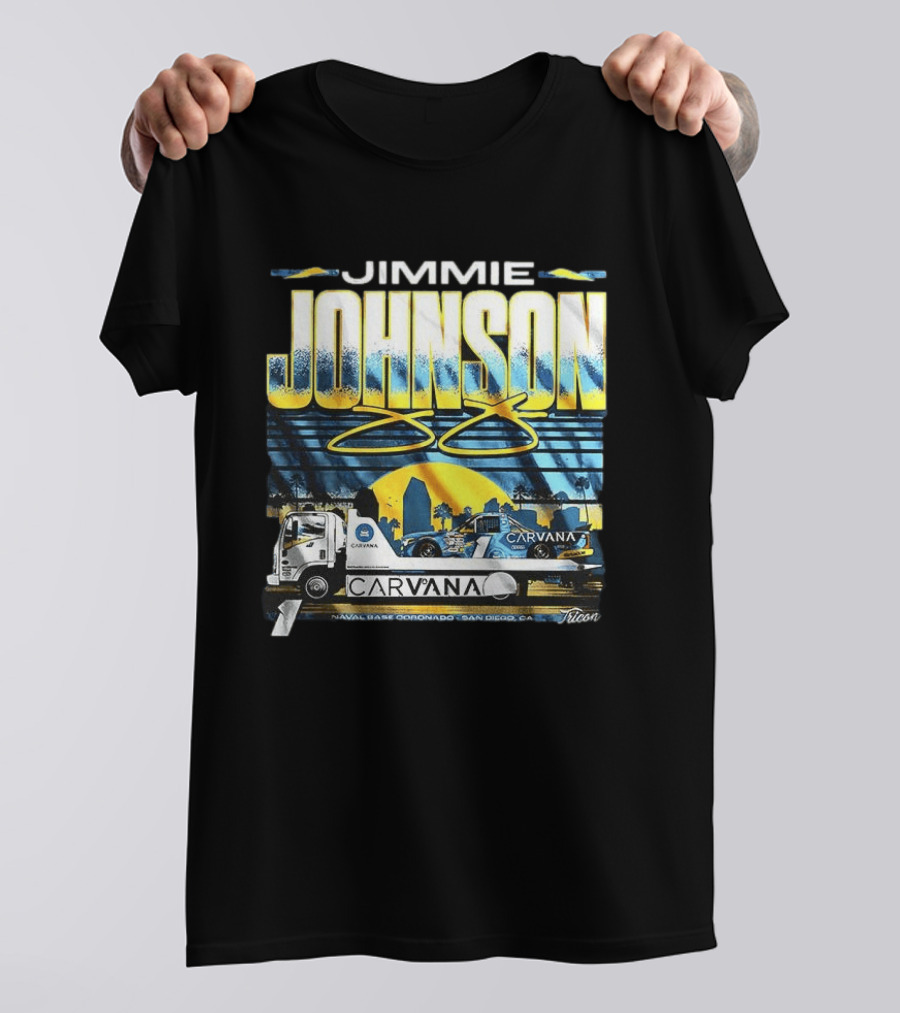 Jimmie Johnson Carvana San Diego Navy Base Coronado 48 Racing Truck T-Shirt