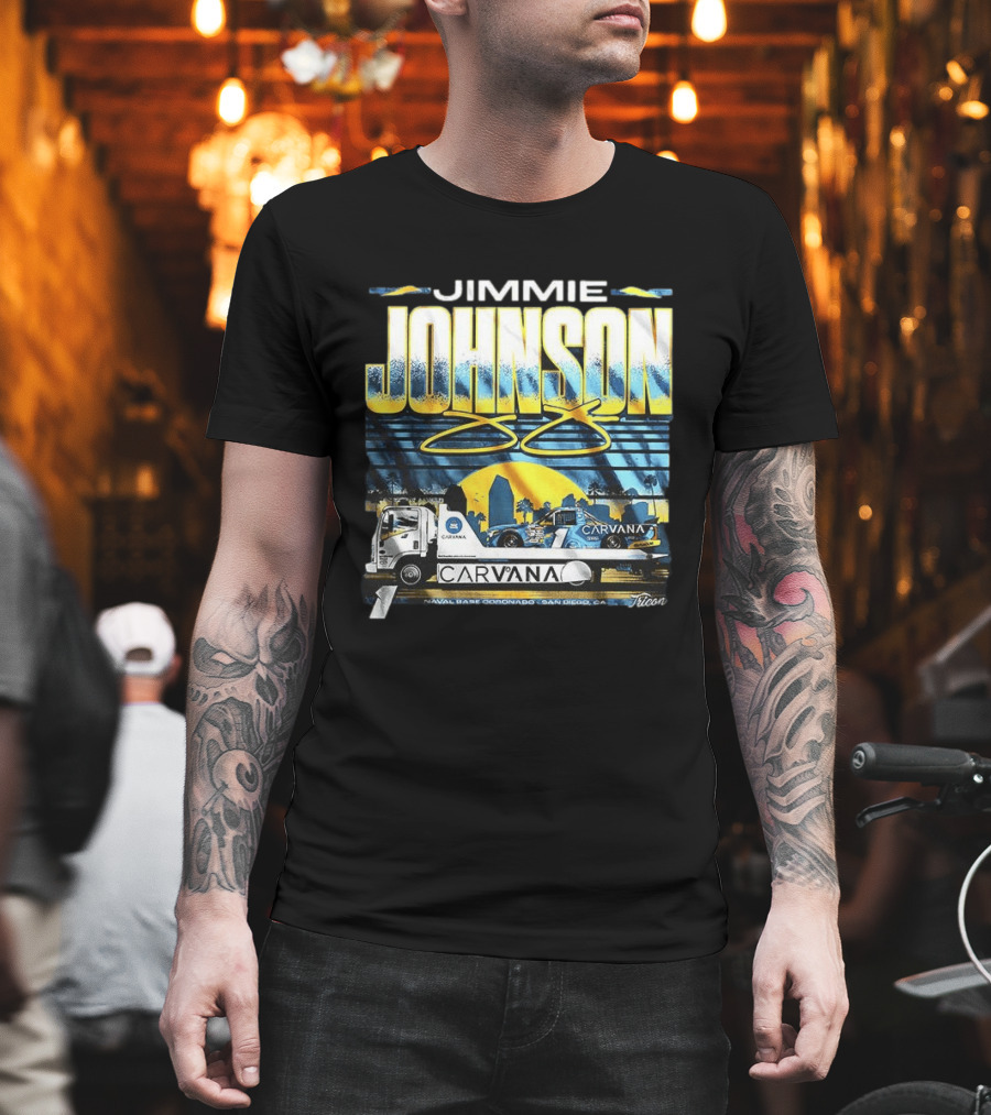Jimmie Johnson Carvana San Diego Navy Base Coronado 48 Racing Truck T-Shirt