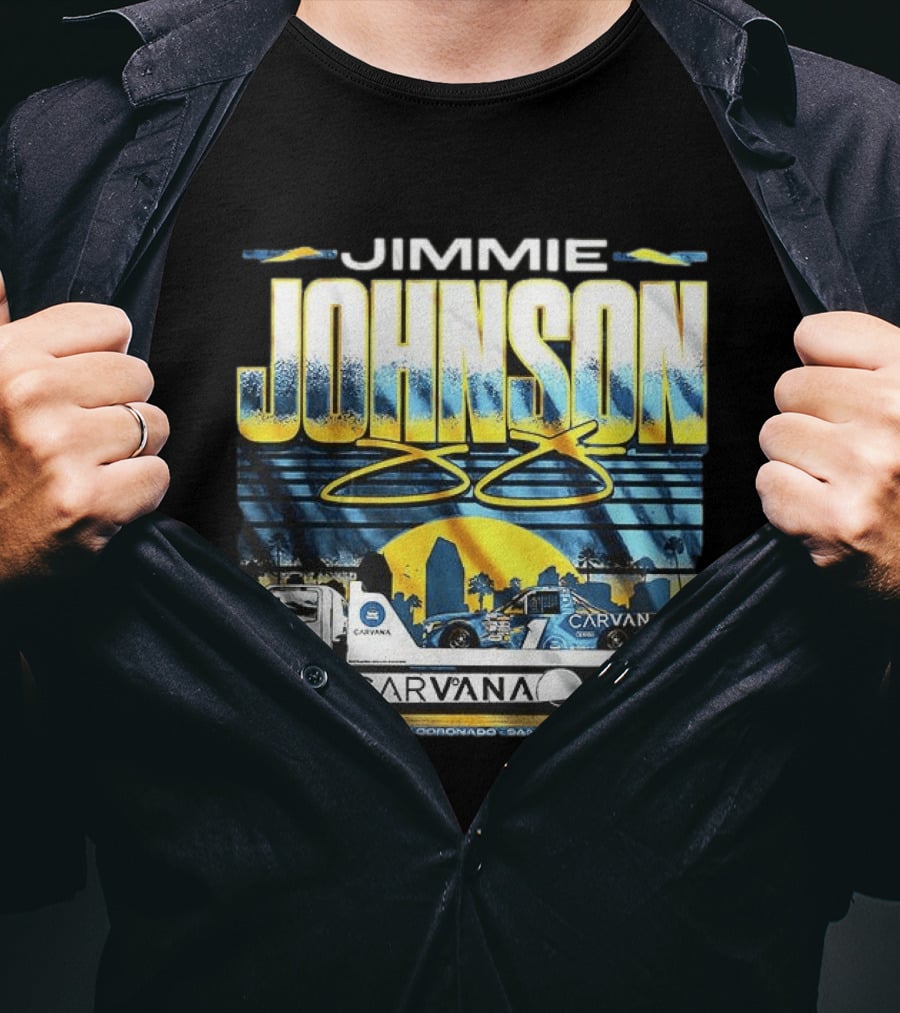 Jimmie Johnson Carvana San Diego Navy Base Coronado 48 Racing Truck T-Shirt