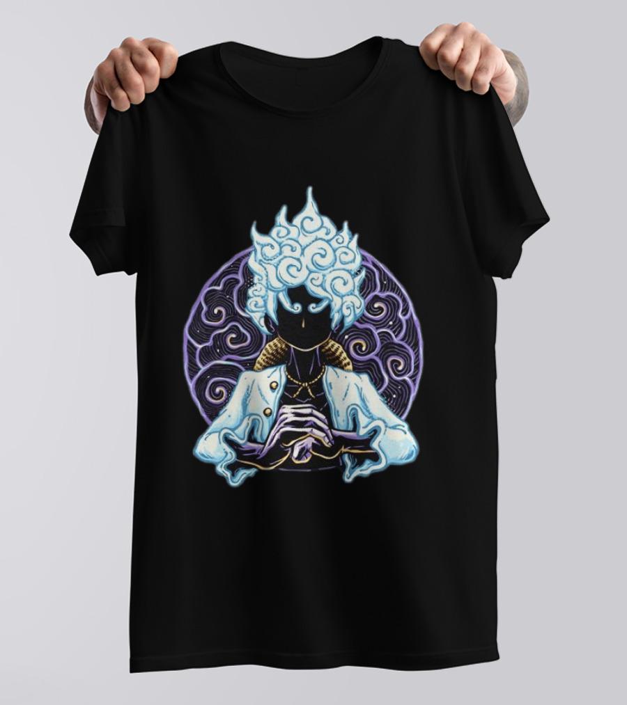 Luffy 5 One Piece Anime Gear Fifth White Hair Transformation T-Shirt