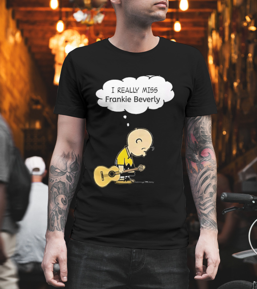 Charlie Brown I Really Miss Frankie Beverly Guitar Player T-Shirt
