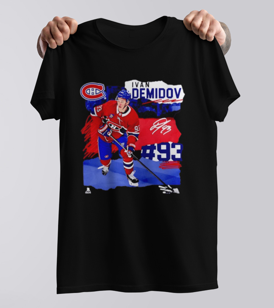 Montreal Canadiens Ivan Demidov #93 Fresh Ice Hockey Player T-Shirt