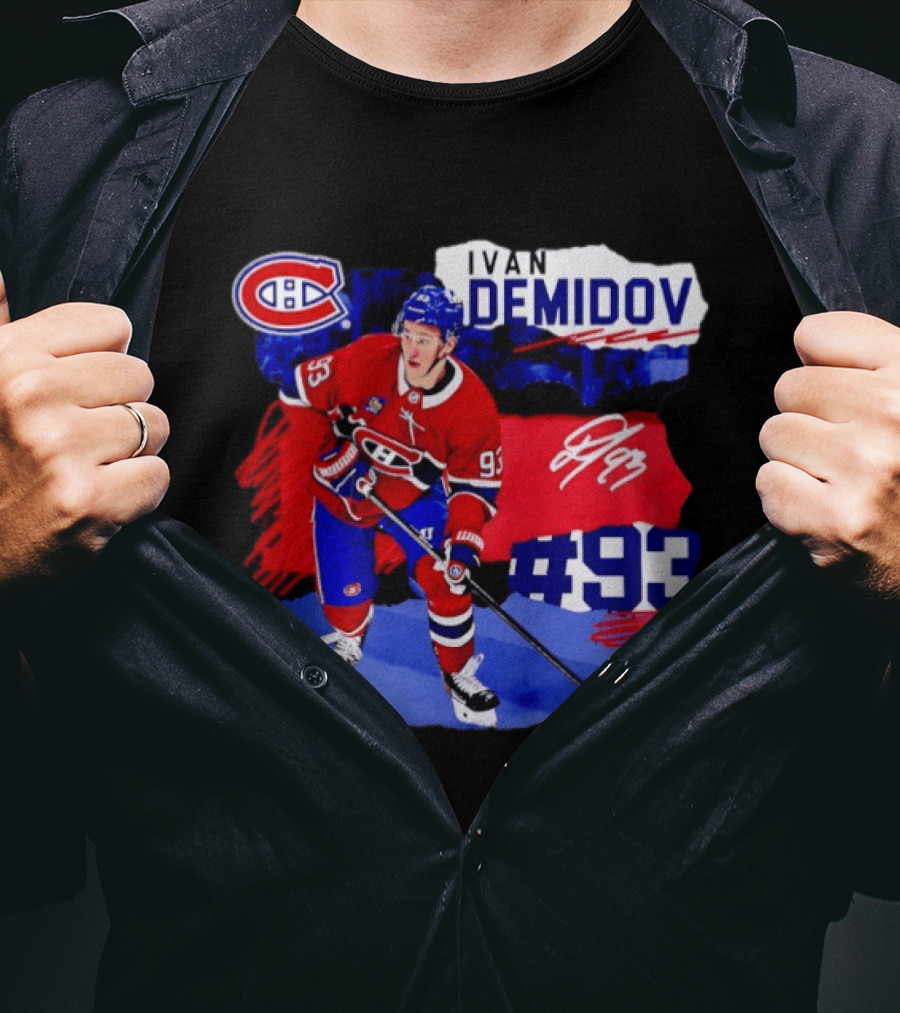 Montreal Canadiens Ivan Demidov #93 Fresh Ice Hockey Player T-Shirt