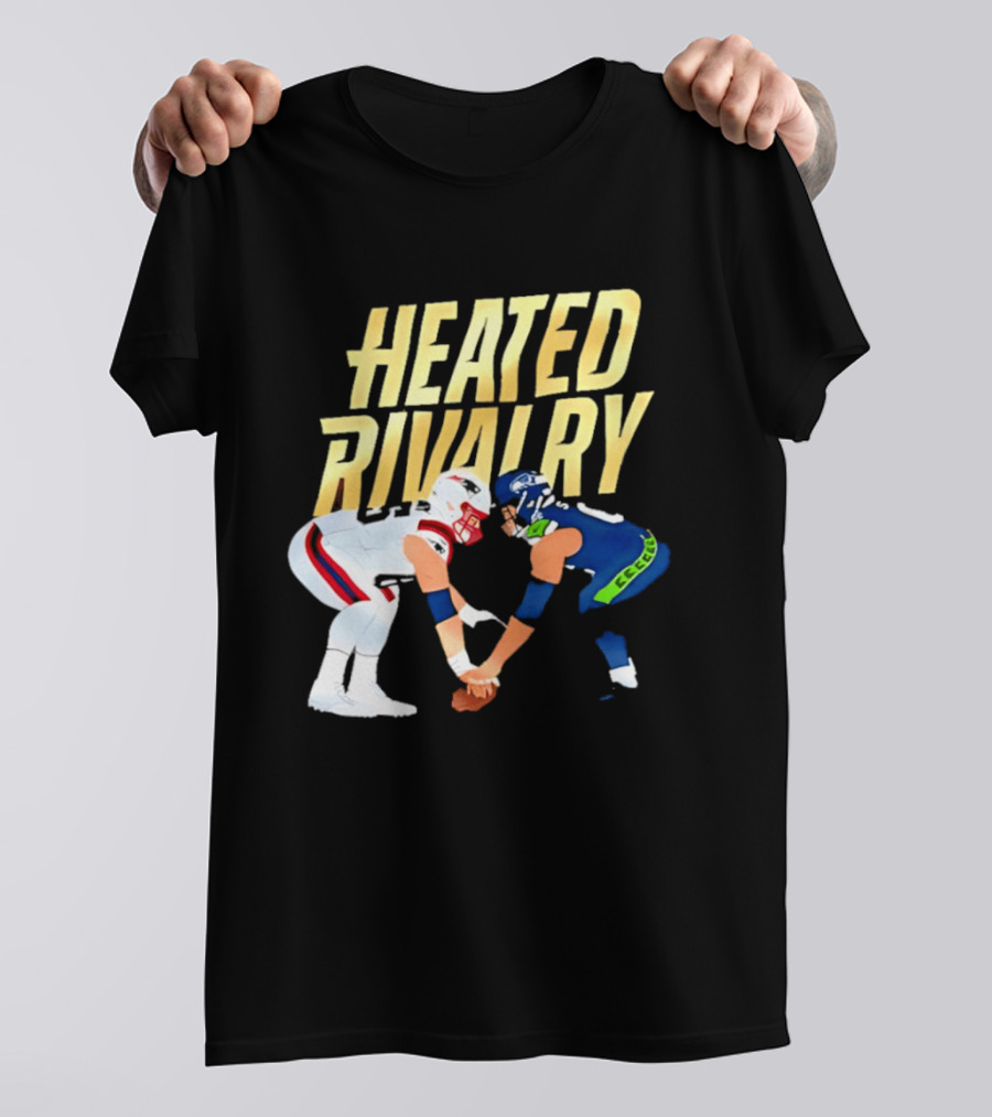 New England Patriots Vs Seattle Seahawks Heated Rivalry Football Players T-Shirt