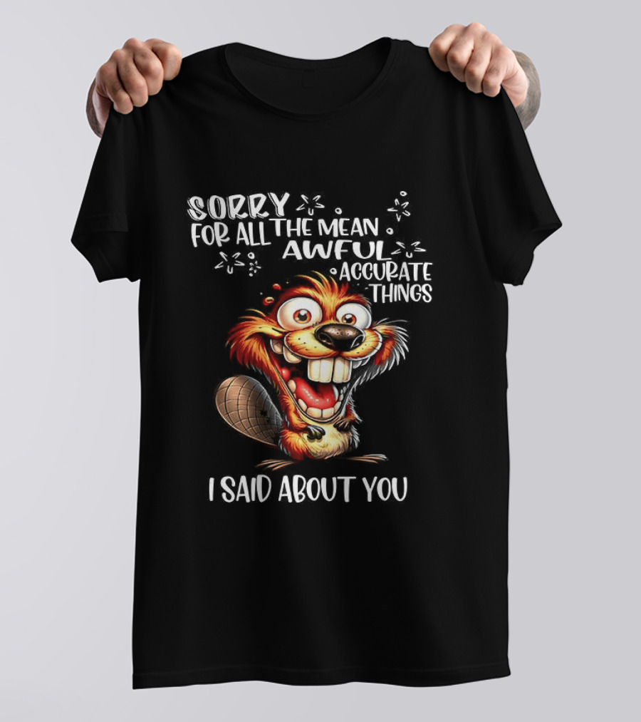 Sorry For All The Mean Awful Accurate Things I Said About You T-Shirt