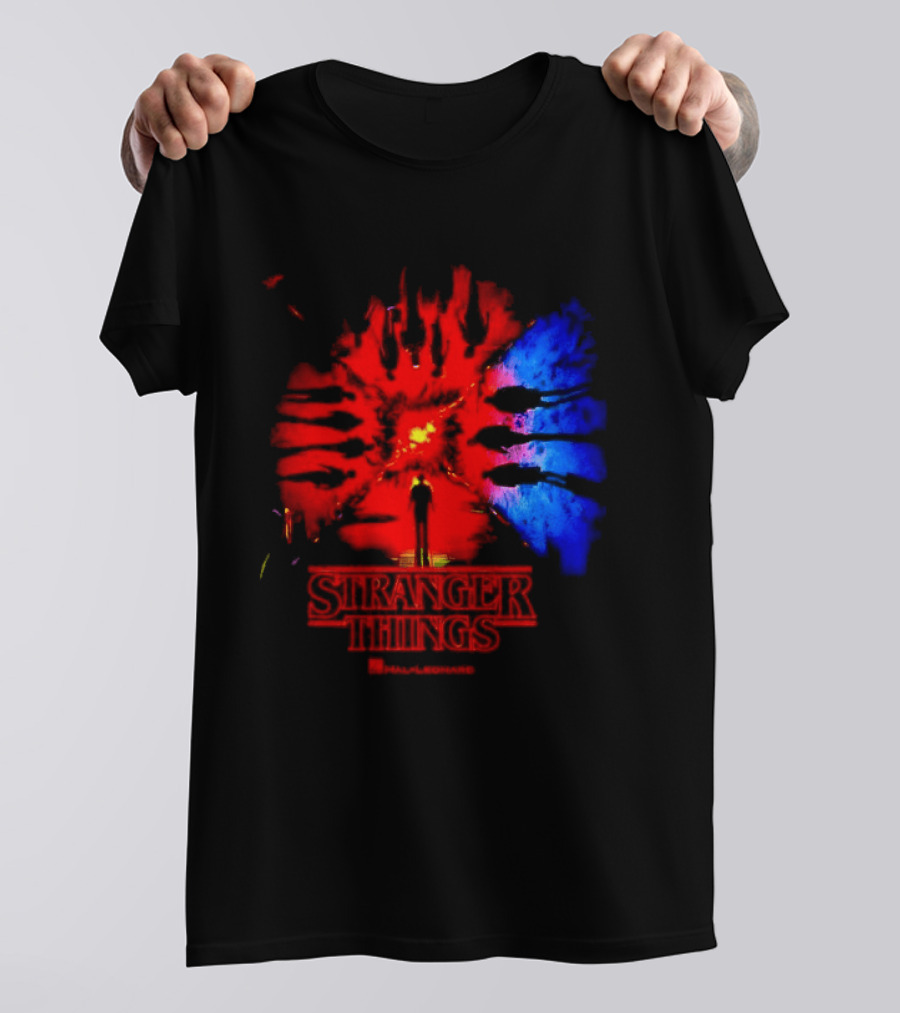 Stranger Things Music From The Netflix Red Blue Monster Burst T-Shirt