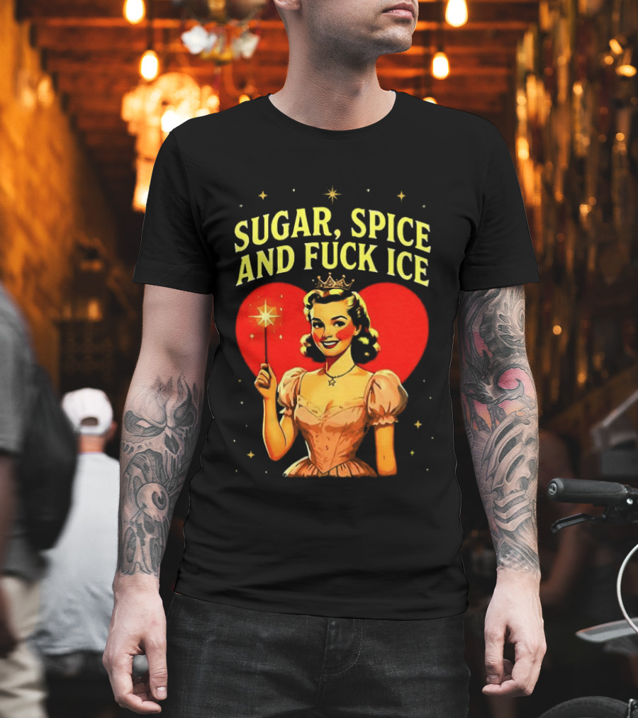 Sugar Spice And Fuck ICE Fairy Heart Caricature T-Shirt