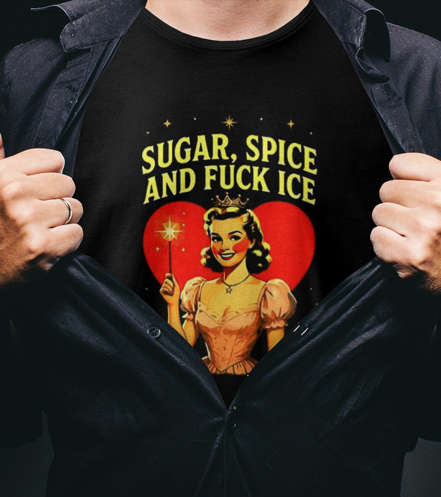 Sugar Spice And Fuck ICE Fairy Heart Caricature T-Shirt