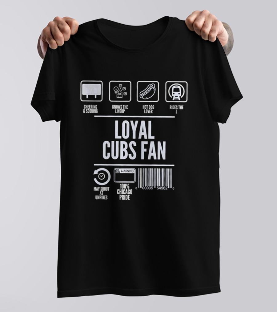 Choose A Cubbie, Throw The Loop, Hot Dog Lover, Take The L, Loyal Cubs Fan, Deep Dish Breweries, 100% Chicago Pride T-Shirt