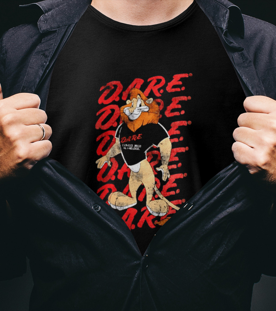 DARE To Resist Drugs And Violence Daren The Lion T-Shirt