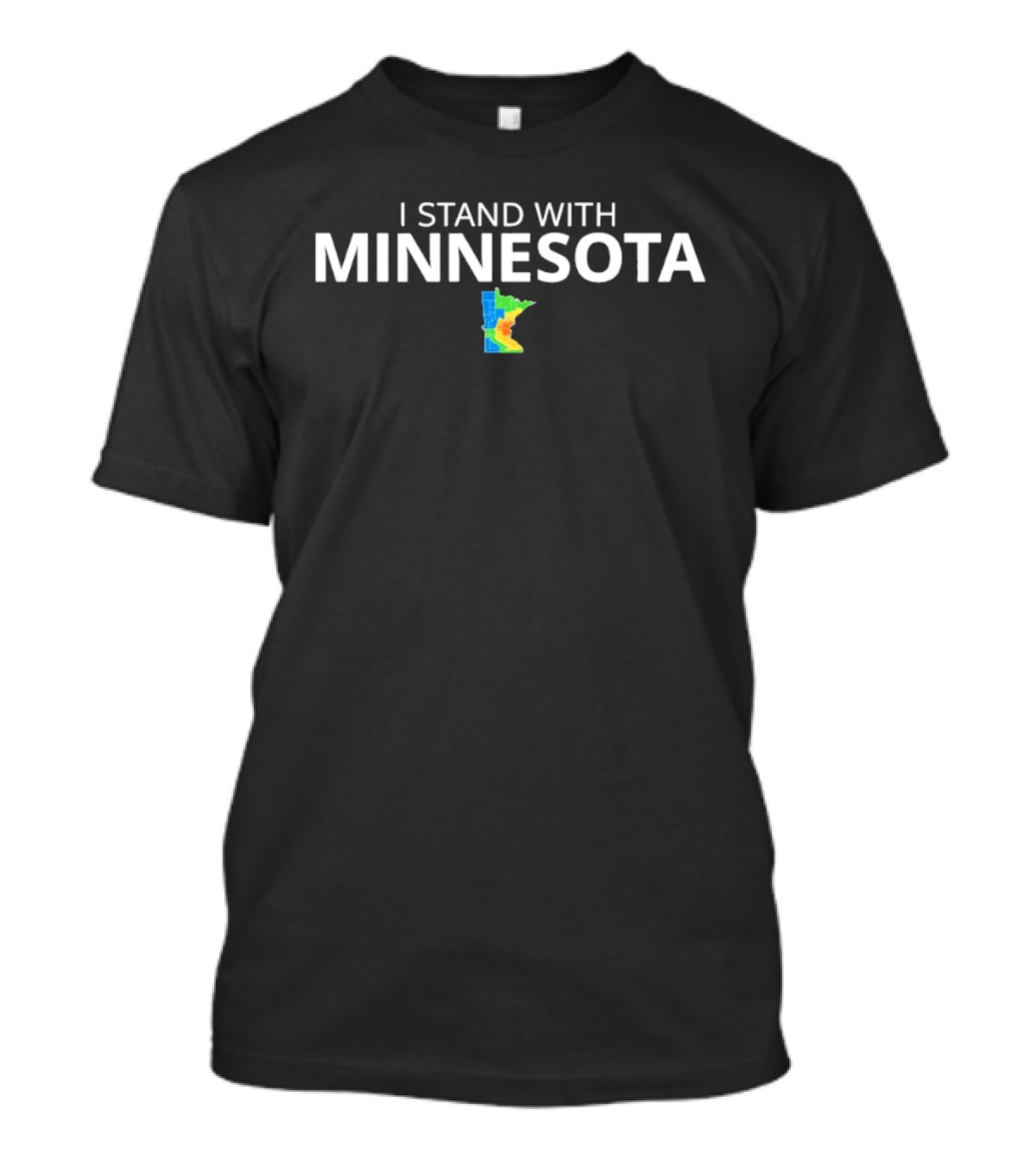 I Stand With Minnesota State Pride Minnesotan Resident Map T-Shirt