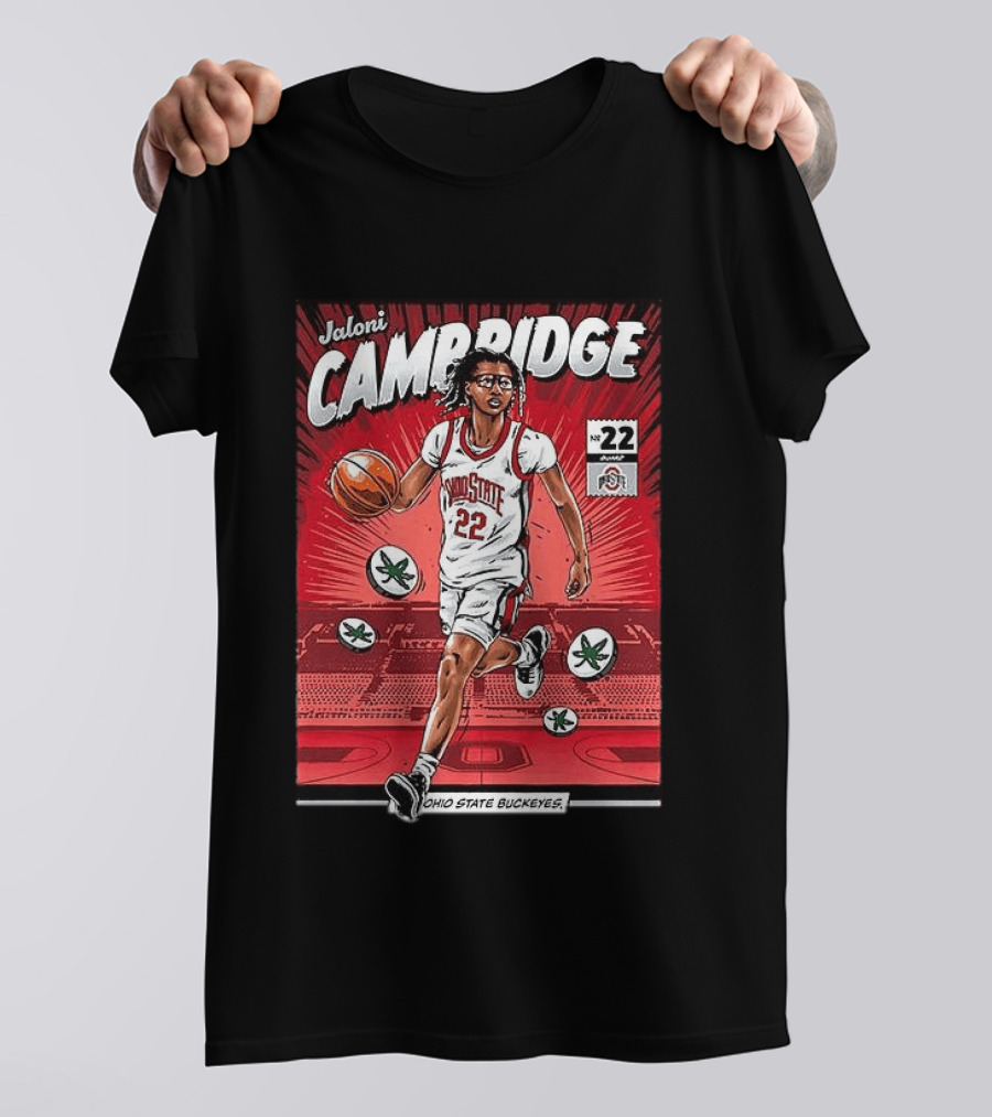 Jaloni Cambridge Ohio State Buckeyes NCAA Basketball Number 22 Comic T-Shirt