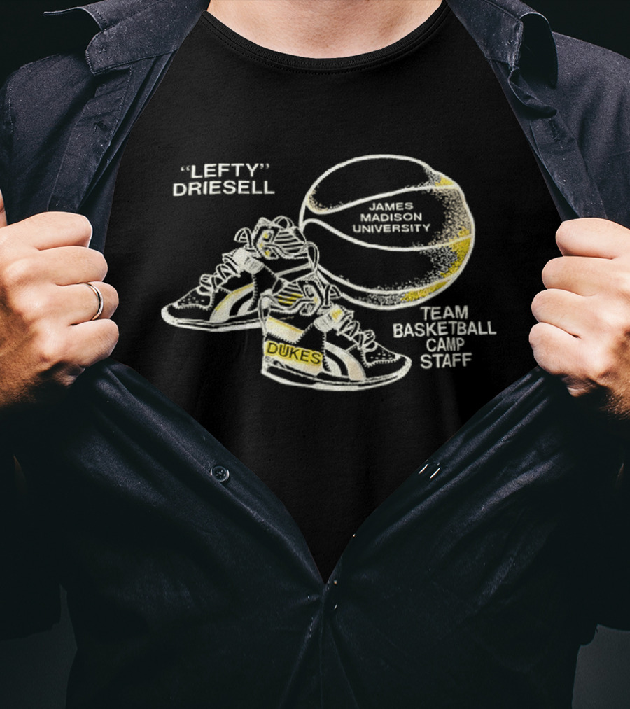 Lefty Driesell James Madison University Team Basketball Camp Staff T-Shirt
