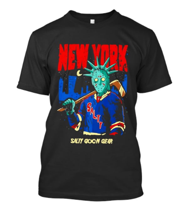 New York Salty Goon Liberty Mask Hockey Player Salty Goon Gear T-Shirt