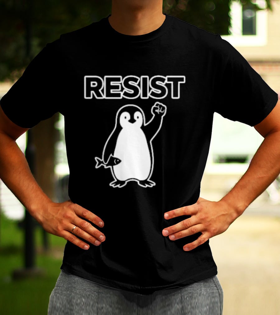 Penguin Resist Fist Fish Minnesota T-Shirt