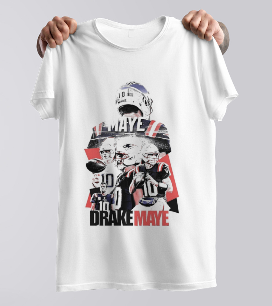 Drake Maye New England Patriots Number 10 Patriots Football Player T-Shirt