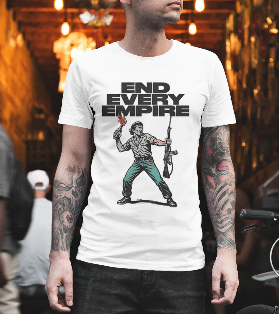 END EVERY EMPIRE Revolutionary Figure With Torch And Rifle T-Shirt
